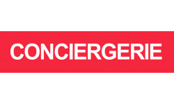 CONCIERGERIE ROUGE - 15x3.5cm - Sticker/autocollant