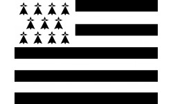 Sticker / autocollants : Drapeau de la Bretagne - 5cm