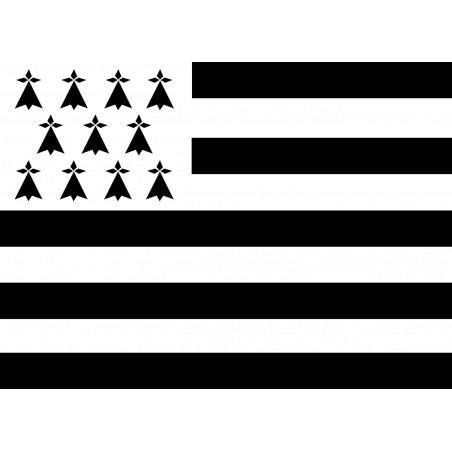 Drapeau Bretagne - 29x21cm - Sticker/autocollant Drapeau Bretagne - 29x21cm - Sticker/autocollant
