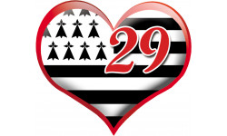 coeur breton 29 - 15x17cm - Sticker/autocollant