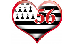 coeur breton 56 - 15x17cm - Sticker/autocollant