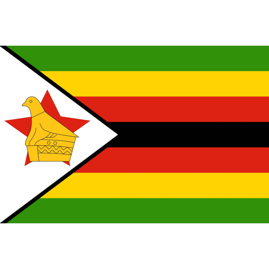 Drapeau Zimbabwe - 15x10cm - Sticker/autocollant