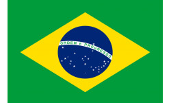 Drapeau Brésilien - 15x10 cm - Sticker/autocollant