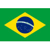 Drapeau Brésilien - 5x3.3 cm - Sticker/autocollant