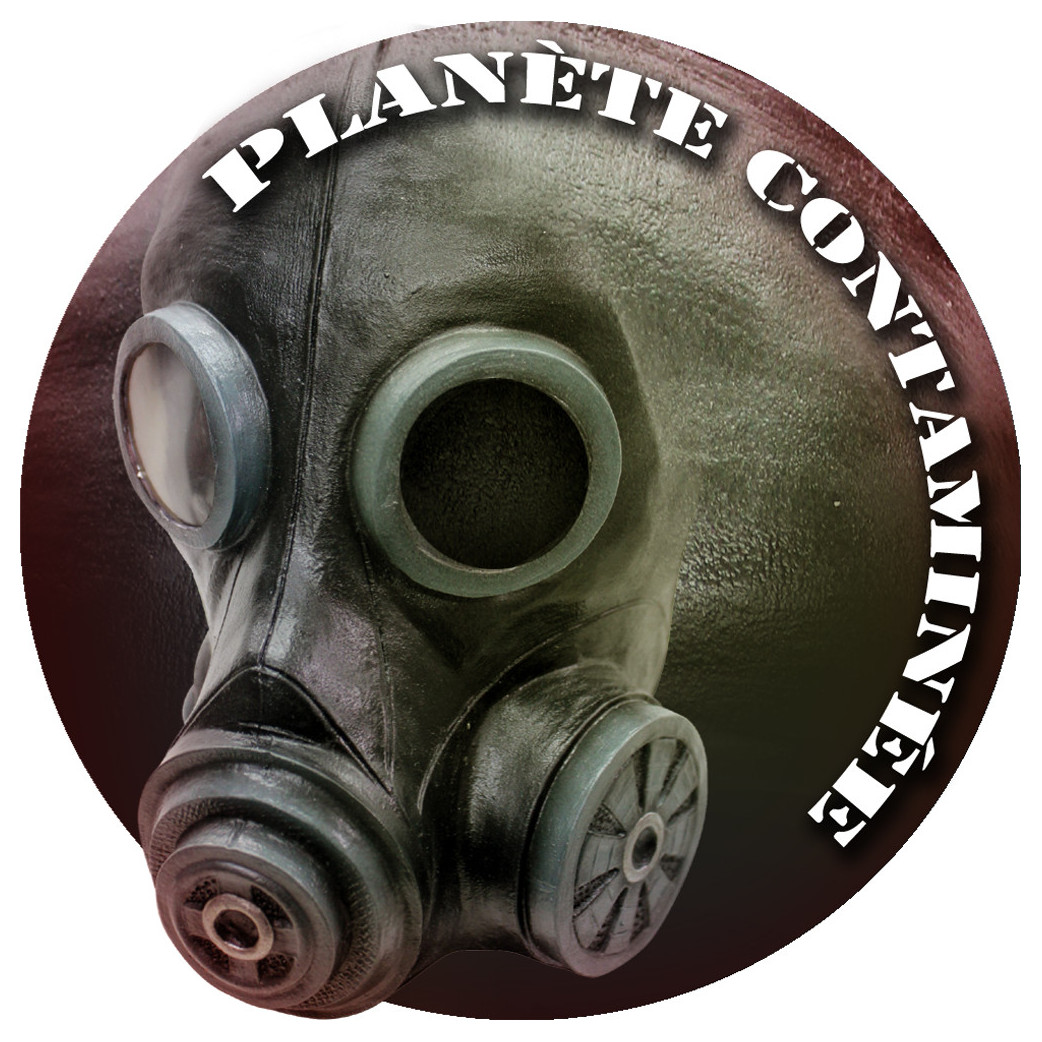 planéte contaminée - 10cm - Sticker/autocollant