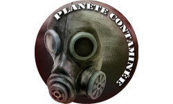 planéte contaminée - 10cm - Sticker/autocollant