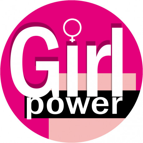 Girl Power - 5cm - Sticker/autocollant
