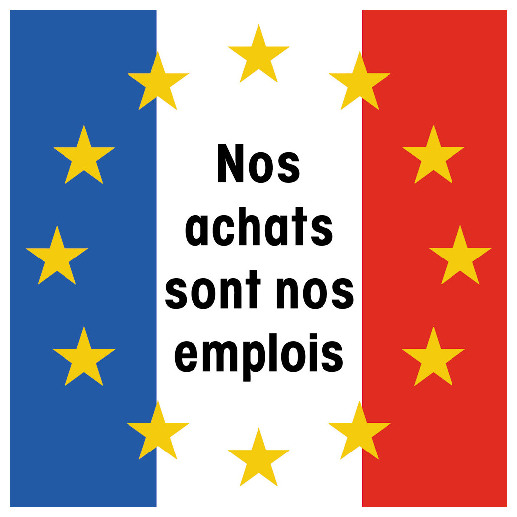 Nos achats sont nos emplois - 15cm - Sticker/autocollant