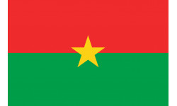 Drapeau Burkina Faso - 15x10 cm - Sticker/autocollant