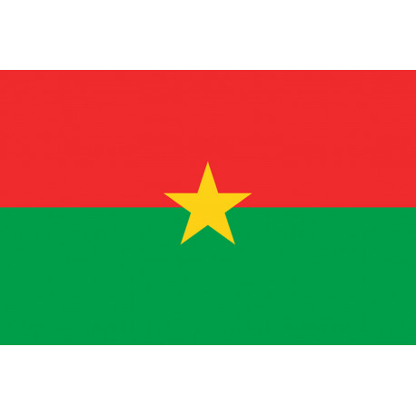 Drapeau Burkina Faso - 15x10 cm - Sticker/autocollant