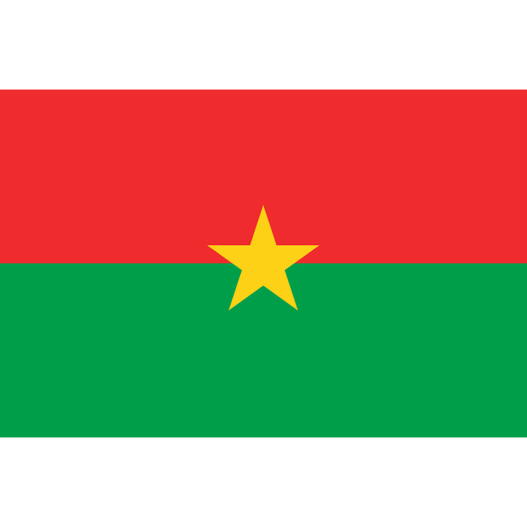 Drapeau Burkina Faso - 5x3.3 cm - Sticker/autocollant