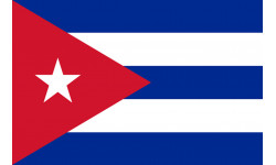 Drapeau Cuba - 15x10 cm - Sticker/autocollant