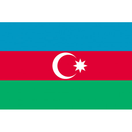 Drapeau Azerbaijan - 19.5 x 13 cm - Sticker/autocollant