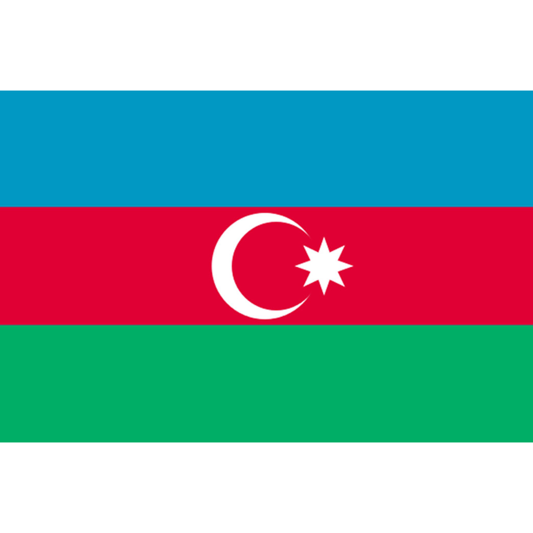 Drapeau Azerbaijan - 15 x 10 cm - Sticker/autocollant