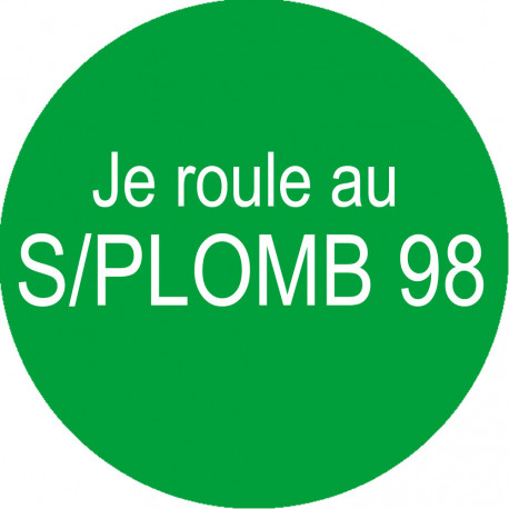 SANS PLOMB 98 - 5cm - Sticker/autocollant