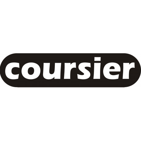 Coursier noir - 29x7cm - Sticker/autocollant