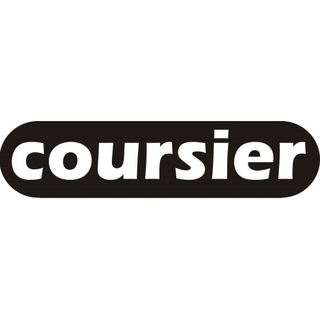Sticker / autocollant : Coursier noir - 29x7cm