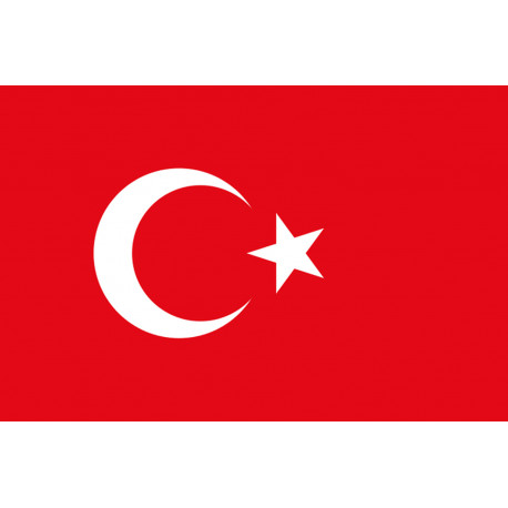 Drapeau Turquie - 19.5 x 13 cm - Sticker/autocollant