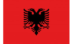 Drapeau Albanie - 19.5x13 cm - Sticker/autocollant