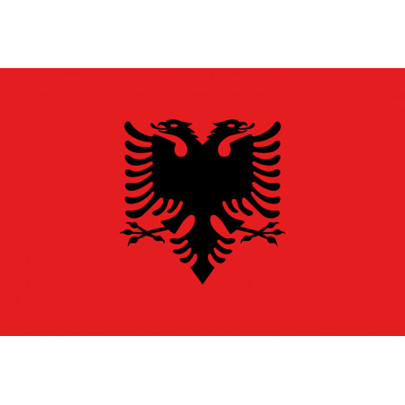 Drapeau Albanie - 15x10 cm - Sticker/autocollant