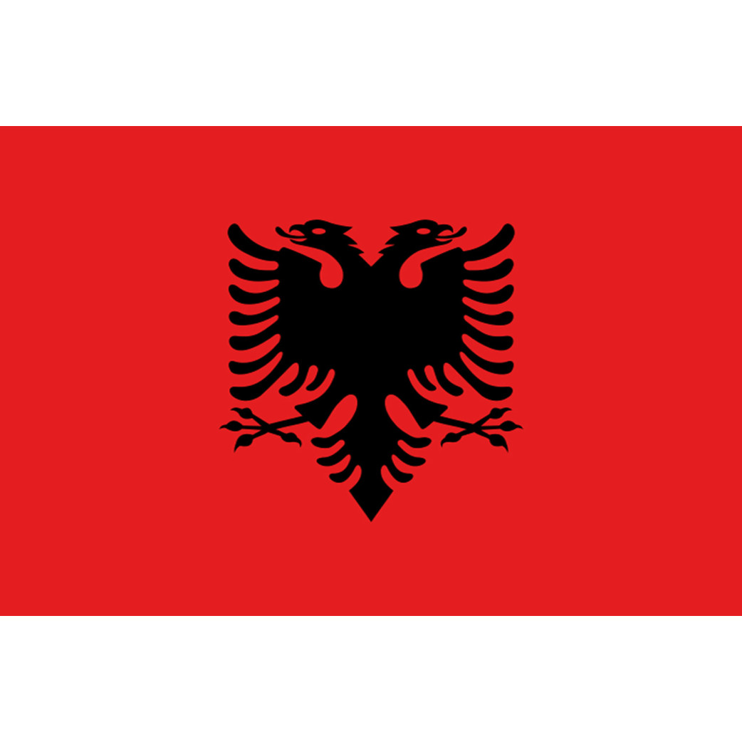 Drapeau Albanie - 5x3.3 cm - Sticker/autocollant