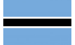 Drapeau Botswana - 15x10cm - Sticker/autocollant