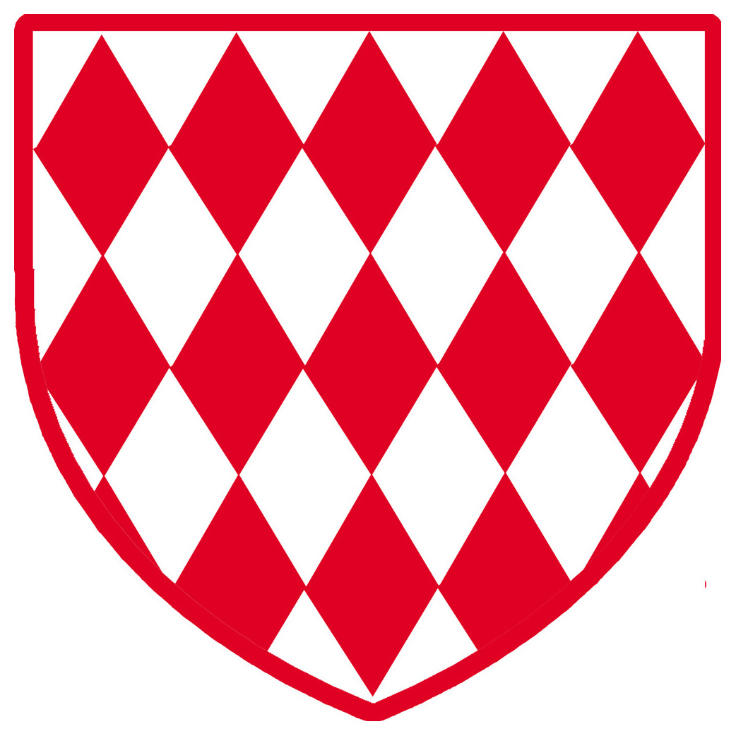 blason monégasque des Grimaldi - 15cm - Sticker/autocollant