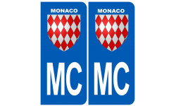 numéro immatriculation MC Monaco Grimaldi - Sticker/autocollant