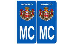 numéro immatriculation MC Monaco - Sticker/autocollant