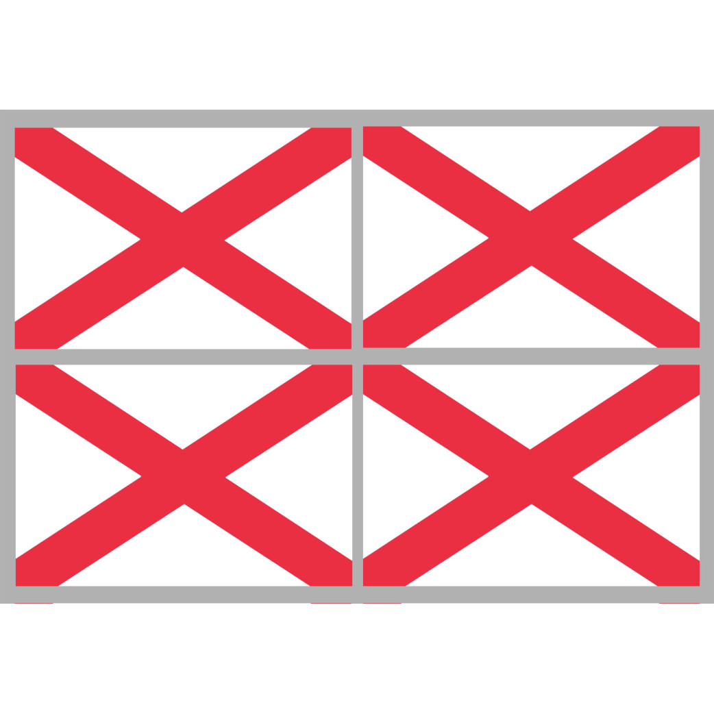 Drapeau Irlande du Nord - 4 stickers - 9.5 x 6.3 cm - Sticker/autocollant