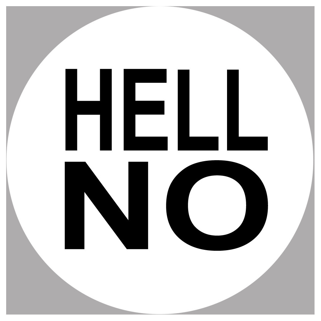 HELL NO - 15cm - Sticker/autocollant
