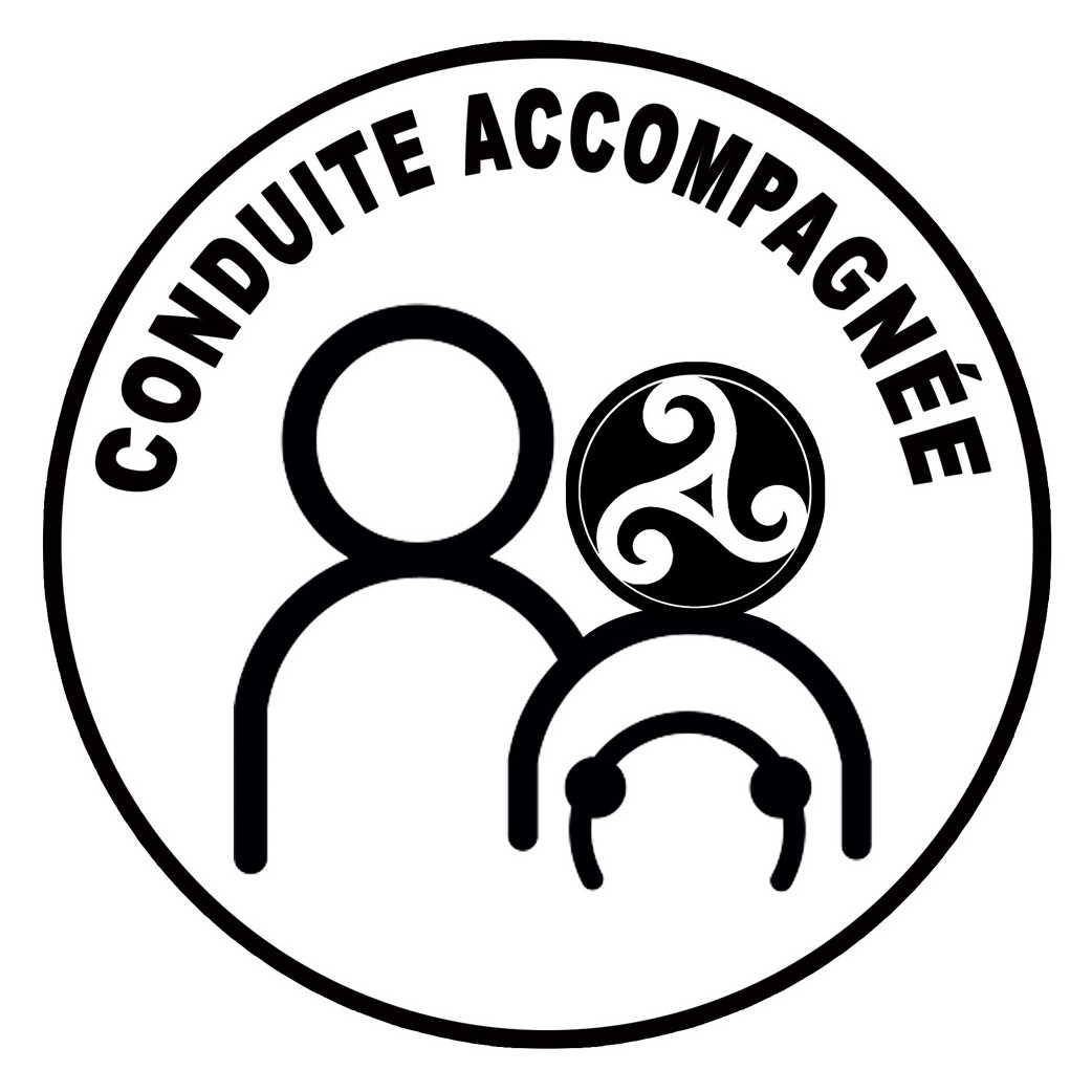 conduite accompagnée Bretagne triskel - 15cm - Sticker/autocollant