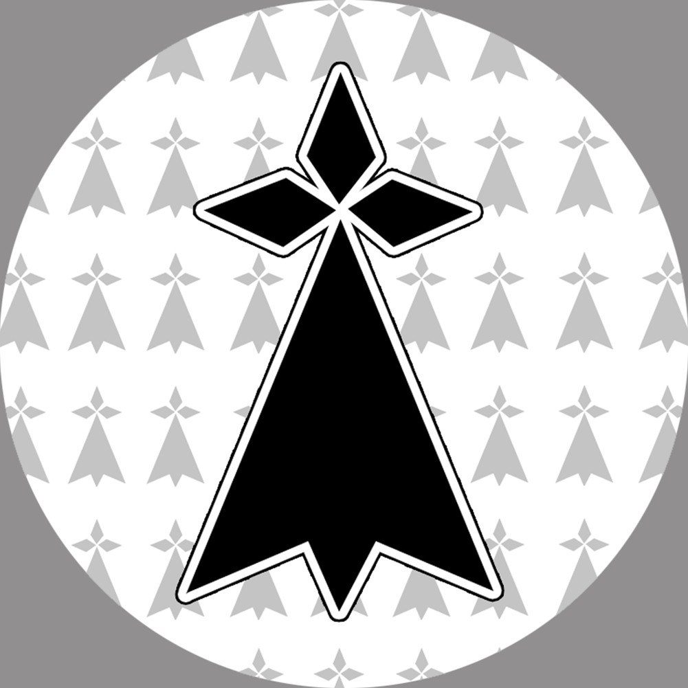 Hermine Bretonne - 20x20cm - Sticker/autocollant