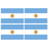 Drapeau Argentine - 4 stickers - 9.5 x 6.3 cm - Sticker/autocollant