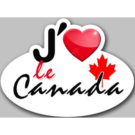 J'aime le Canada - 15x11cm - Sticker/autocollant