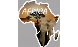 Africa Eléphant - 10x9cm - Sticker/autocollant