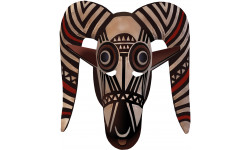 masque africain traditionnel - 15x4,4cm - Sticker/autocollant