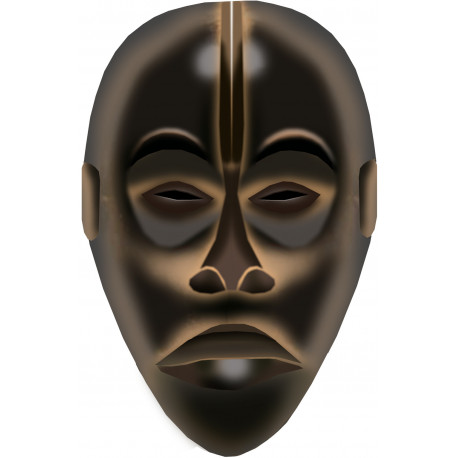 masque africain - 5x3cm - Sticker/autocollant