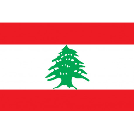 Drapeau Liban - 15x10 cm - Sticker/autocollant