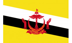 Drapeau Brunei - 5x3,3 cm - Sticker/autocollant