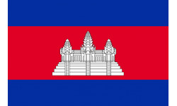 Drapeau Cambodge - 19.5x13 cm - Sticker/autocollant