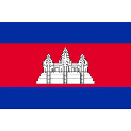 Drapeau Cambodge - 19.5x13 cm - Sticker/autocollant