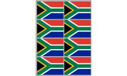 Drapeau Afrique du Sud - 8 stickers - 9.5 x 6.3 cm - Sticker/autocollant