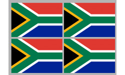Drapeau Afrique du Sud - 4 stickers - 9.5 x 6.3 cm - Sticker/autocollant