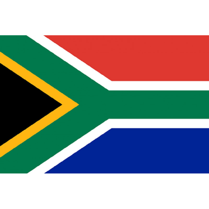 10 cm x 10 cm AUTOCOLLANT DRAPEAU AFRIQUE DU SUD Cœur rempli avec l'Afrique du Sud 