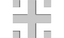 Sticker / autocollant : drapeau aviation Allemand blanc - 5cm