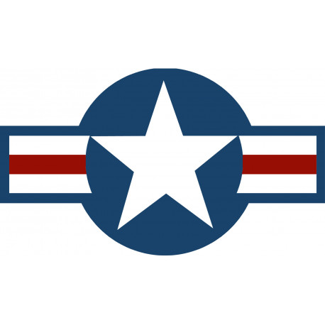 drapeau aviation USA - 20x11,5cm - Sticker/autocollant