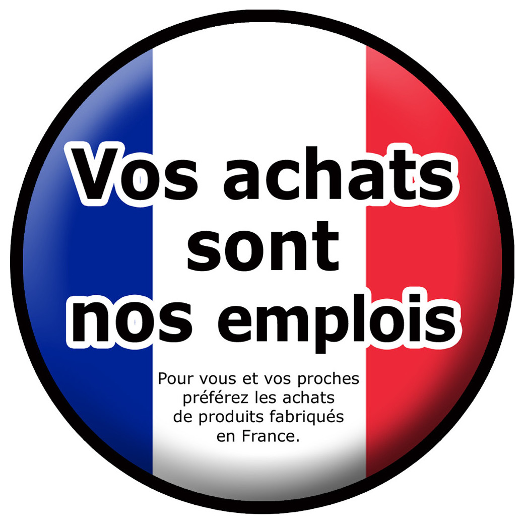 vos achats sont nos emplois "fabrication Française" - 5cm - Sticker/autocollant