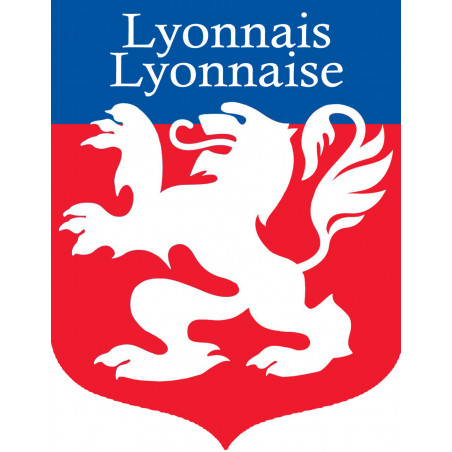 Sticker / autocollants : Lyonnais Lyonnaise - 10x7,7cm