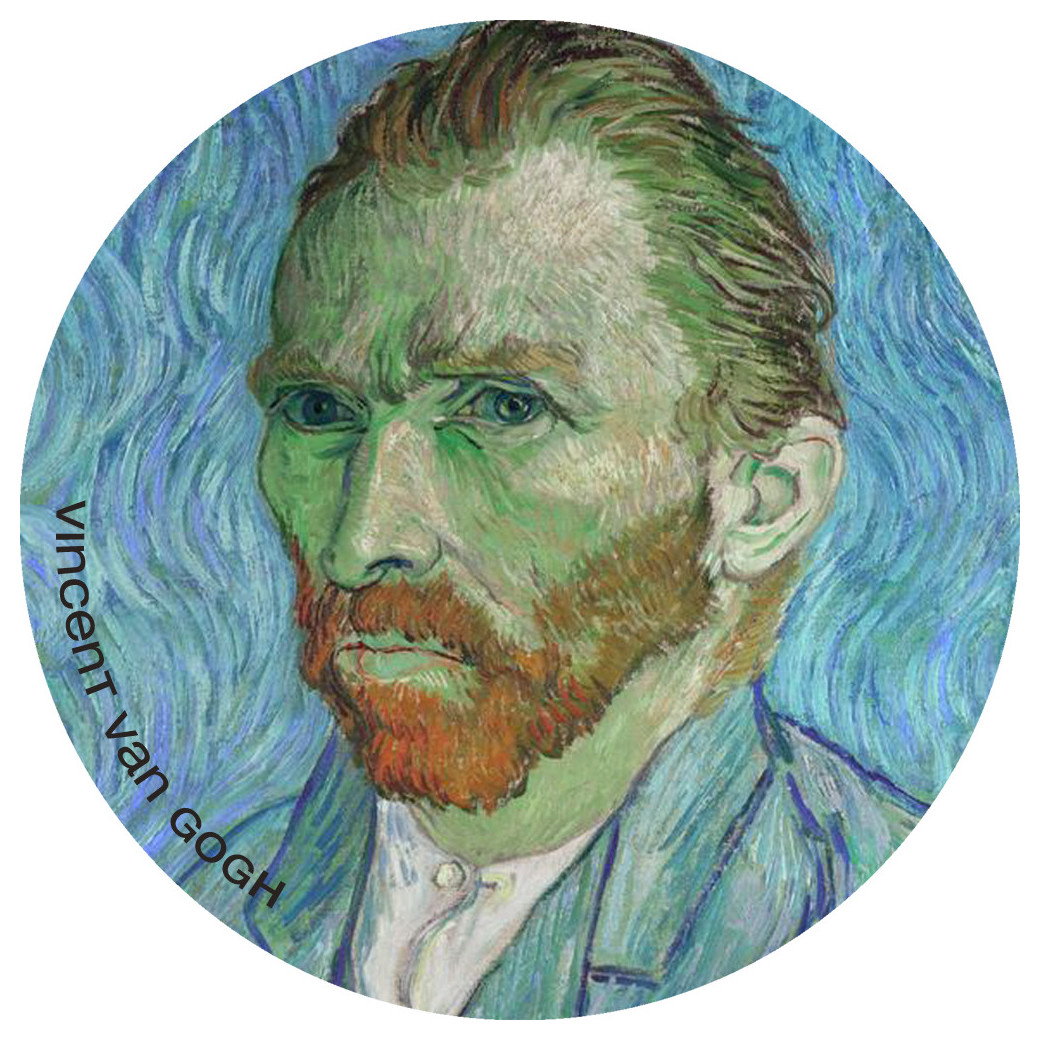 Van Gogh - 10cm - Sticker/autocollant